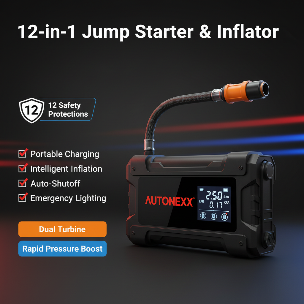 Portable vehicle compressor/jump-starter