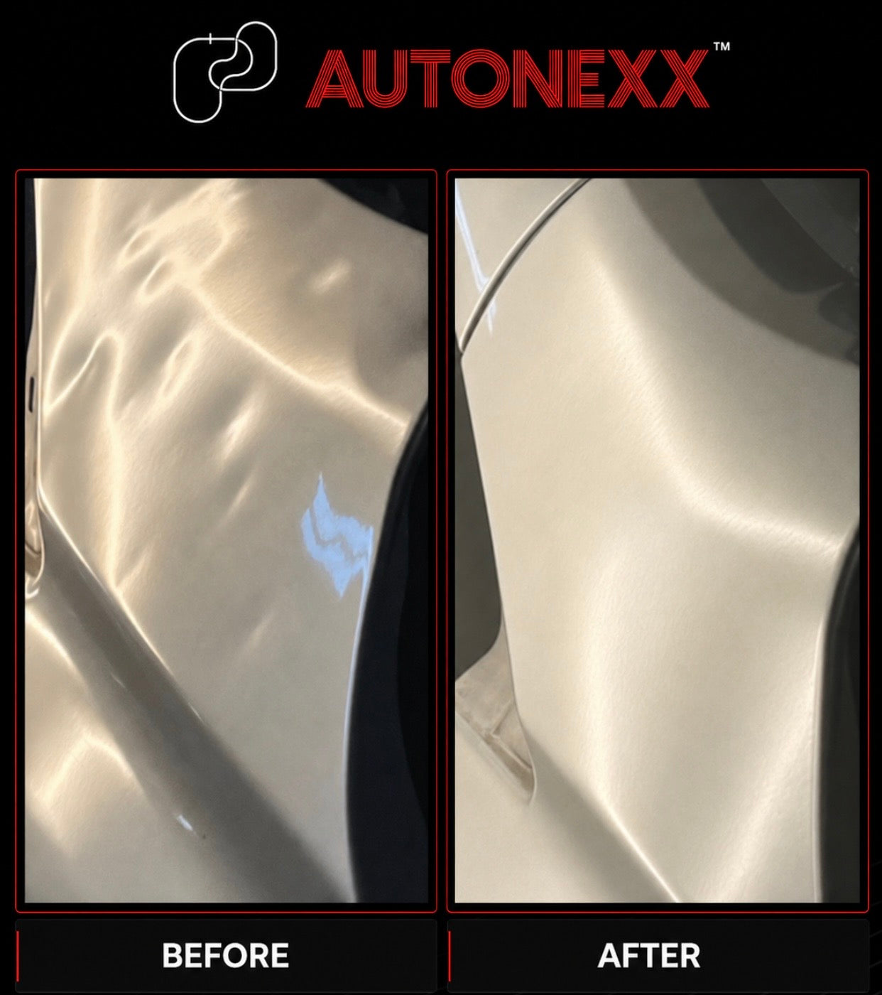 AUTONEXX dent pulling before and after result 1