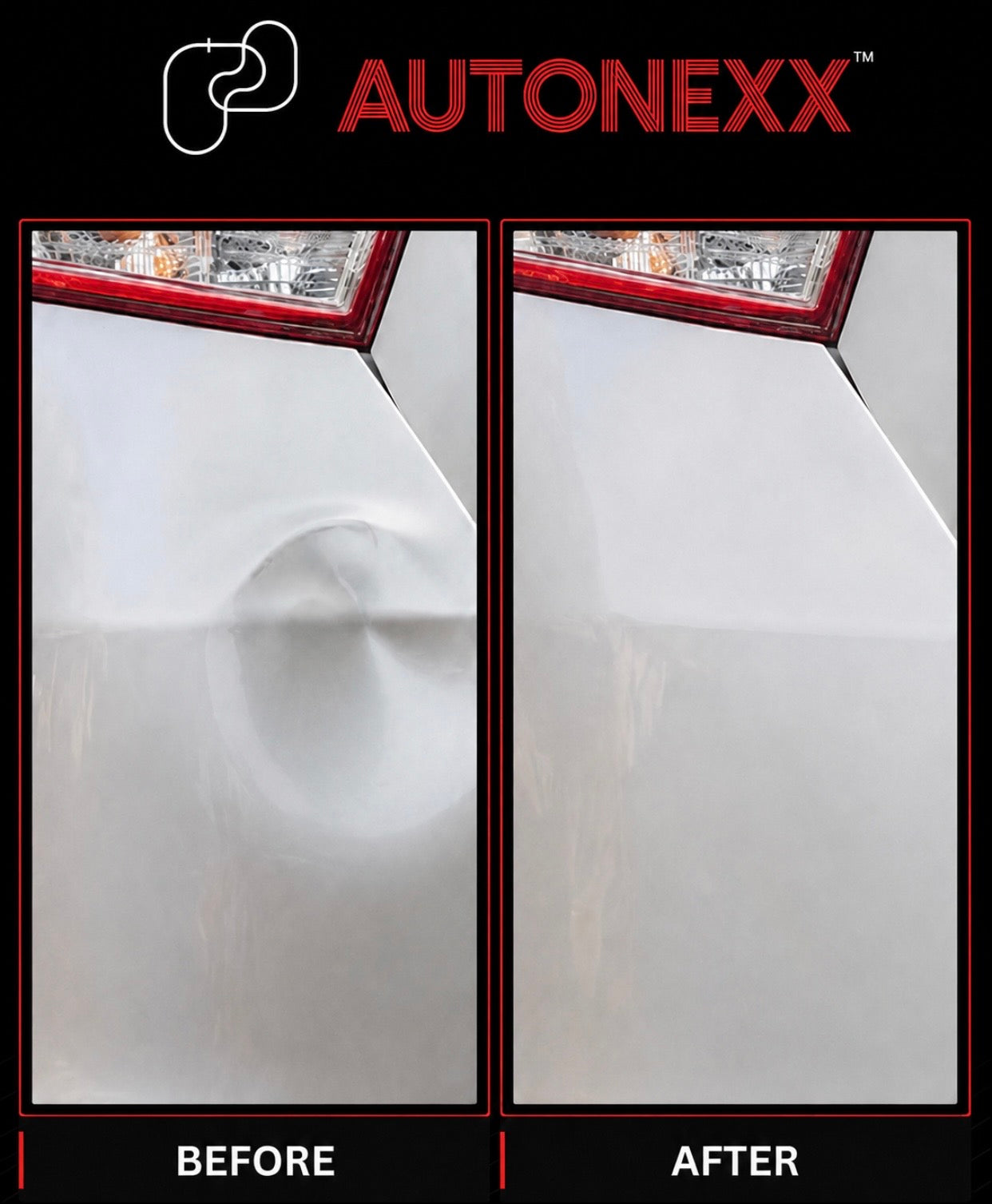 AUTONEXX dent pulling before and after result 2