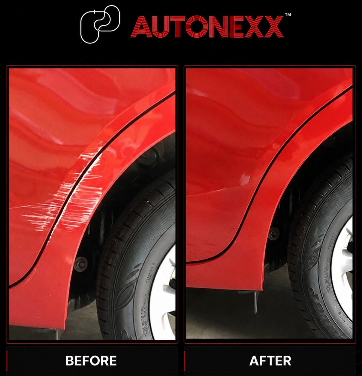 AUTONEXX scratch removal before and after result 1